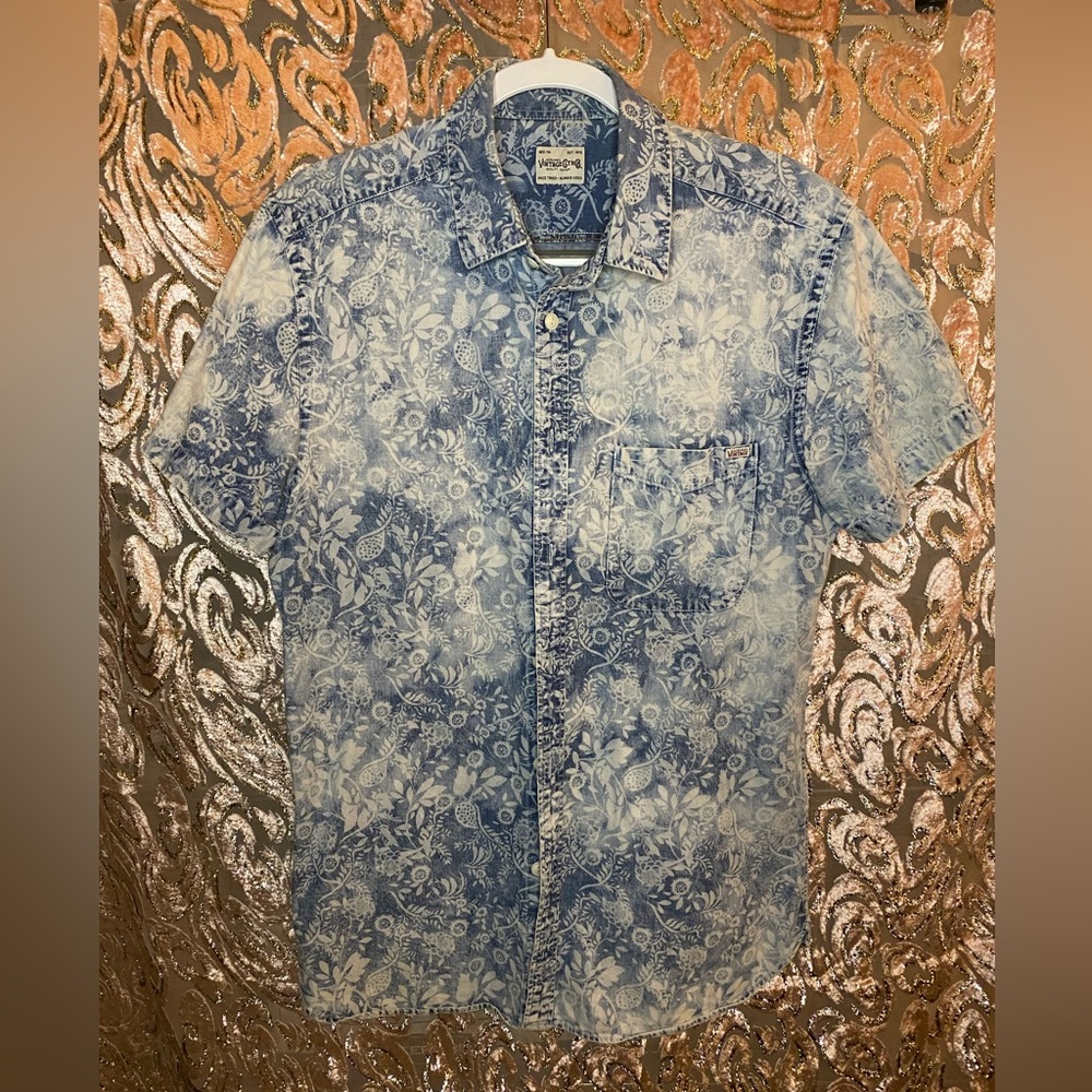 Jack & Jones Patterned Western Worn Denim Shirt
